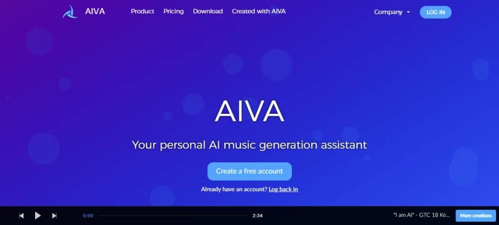 AIVA – Best for Classical and Cinematic Music