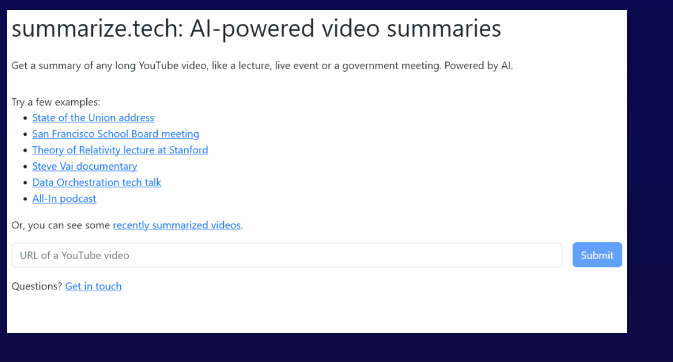 summarize tech : for youtube automation