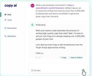 1. Copy.ai: AI-powered copywriting